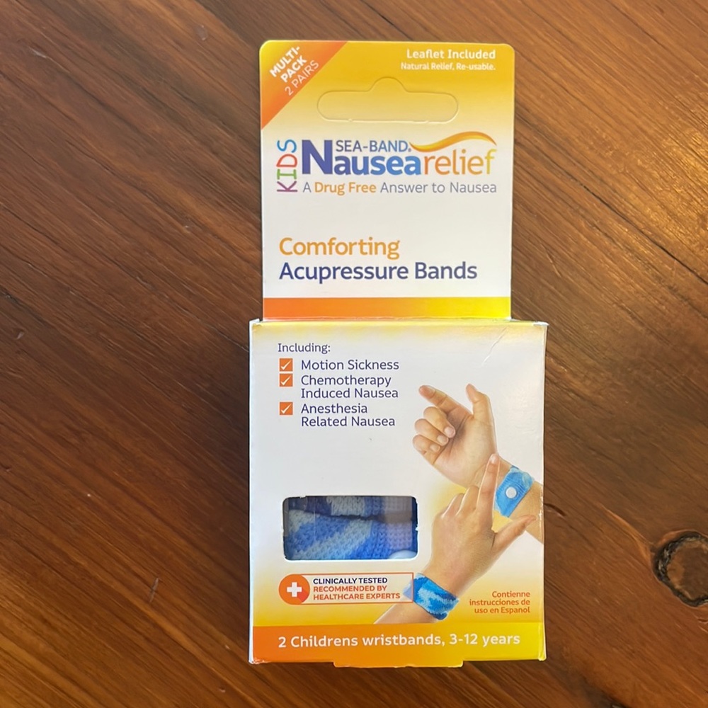 Brand new, never used Kids Sea-Band Acupressure Bands